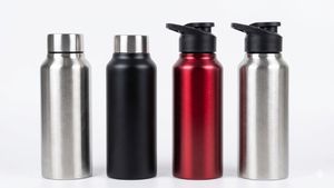 Bouteille d'eau minimaliste en acier inoxydable, anti-fuite, compatible lave-vaisselle, avec bouchon à vis, isolation thermique 12-24 heures, unisexe, pour les voyages - Product Image 2
