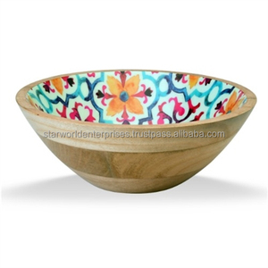 ชามไม้อะคาเซียสำหรับเสิร์ฟอาหารชามไม้มะม่วง - Product Image 6