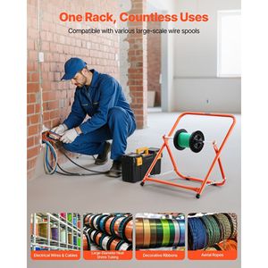 Dispensador de Cables de Acero de Alta Resistencia, Portátil, con Soporte para Bobinas de 20 mm de Diámetro y Base para Cables Eléctricos - Product Image 6