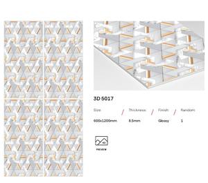 Carreaux brillants 3D de haute qualité et économiques, 600x1200 mm, carreaux émaillés polis de haute qualité pour la maison, l'hôtel et le commerce. - Product Image 6