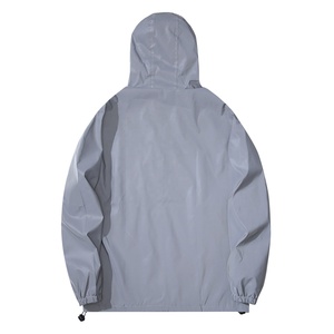 Veste réfléchissante pour hommes qui brille dans le noir, manteau décontracté pour l'extérieur, coupe-vent respirant de grande taille, pour la course, le cyclisme, la randonnée, la pluie - Product Image 3