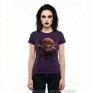 Camiseta Personalizada para Mujer Estilo E-Girl, Fabricante de Camisetas con Estampado Gótico de Vampiro, Camiseta de Algodón para Mujer, Estética Grunge, Camiseta Negra, Top de Estilo Retro - Product Image 5