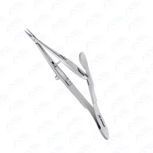 Pinza de sujeción con bloqueo para agujas oftálmicas Kalt, reutilizable, manual, de acero inoxidable, para uso quirúrgico hospitalario - Product Image 3
