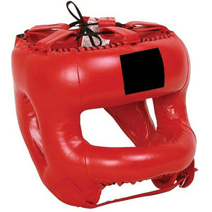 Protège-tête de boxe en cuir PU rouge pour adultes, unisexe, utilisation universelle - Product Image 2