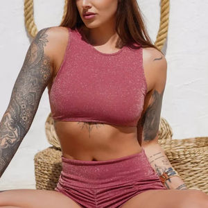 Tenue de danse polo d'été pour femme : haut court à col montant et bas taille haute – Tendance, confortable, respirant et léger pour la performance - Product Image 1