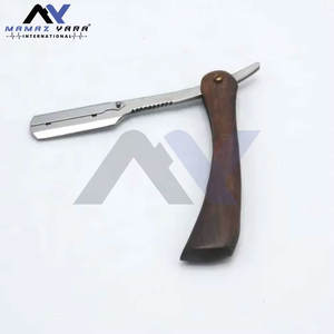 Rasoir de barbier à manche en bois sur mesure avec mécanisme de verrouillage pivotant, lame droite de qualité supérieure - Product Image 4