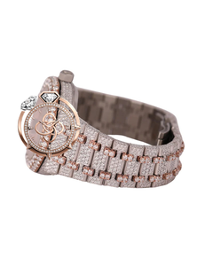 Reloj de Diamantes Moissanite Personalizado OEM ODM para Hombre, Reloj de Pulsera con Incrustaciones Completas de Piedras VVS - Product Image 2