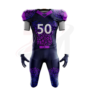 Maillot de football violet pour homme, numéro 50, en polyester respirant, taille adulte, impression par sublimation, vente en gros, impression de logo personnalisée - Product Image 1