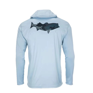 Camisetas de Pesca de Lubina para Hombre, Manga Larga, con Capucha, Ropa de Caza UPF 50+, Transpirable, Jersey de Pesca, Camiseta Personalizada por Sublimación 2026 - Product Image 1