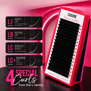 ขนตาปลอมมิงค์ Charmlash ขายส่ง ขนตาต่อแบบ Lb Curl ขนตาแคชเมียร์แบบถาด ขนตาแบบด้าน สไตล์อาหรับ หลายขนาด - Product Image 1