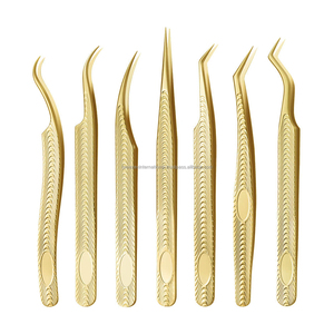 Pince à épiler professionnelle de haute qualité en acier inoxydable pour sourcils et cils, avec étiquette privée personnalisée, pointe fine, instrument de beauté - Product Image 1