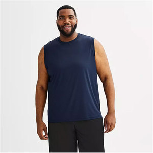 Débardeur d'entraînement en maille extensible Spandex, col rond, couleur unie, pour le fitness et le sport - Product Image 1