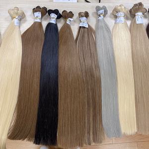 Mechones de pelo lacio con colores marrón y Rubio, cutículas de cabello virgen alineación, venta al por mayor desde Vietnam - Product Image 5