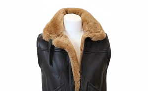 Débardeur décontracté en laine peignée de haute qualité pour homme, coupe ample, col en V personnalisé, boutons, anti-boulochage, en cuir véritable imperméable - Product Image 3