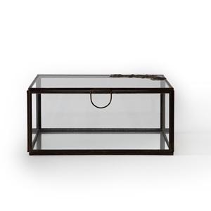 European Style Glass <b>Box</b> Metal Glass Jewelry <b>Box</b> With Handle Storage Organizer Rectangle Design Transparent Clear Glass <b>Box</b> Sell - Product Image 1