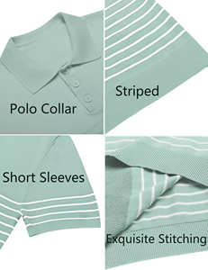 Nouveau Stock – Polo Homme à Rayures, Manches Courtes, Col Classique, 3 Boutons sur le Devant, Logo Personnalisé, Tailles Variées, Vêtements en Gros - Product Image 4