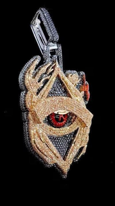 สร้อยคอจี้แบบ Iced Out สไตล์ฮิปฮอป ประดับเพชร เคลือบทอง/เงิน ดีไซน์หรูหรา สำหรับผู้ชายและผู้หญิง - Product Image 2