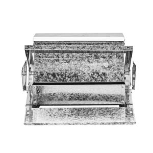 Dispenser di Cibo per Pollame da Esterno di Grande Capacità, Resistente alle Intemperie, in Acciaio Zincato con Coperchio Bloccabile - Product Image 6