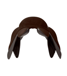 Selle d'obstacle anglaise légère, confortable et durable avec selle en daim synthétique, arceau en bois et quincaillerie en laiton nickelé sur mesure - Product Image 3