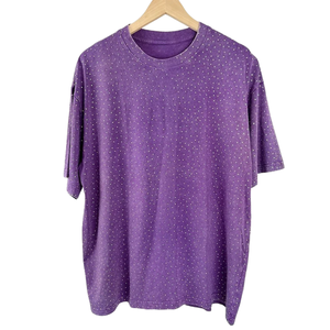 T-shirt pour homme entièrement personnalisé avec strass - 100% coton biologique, coupe ample, anti-plis, imprimé sérigraphié, écologique - Product Image 1