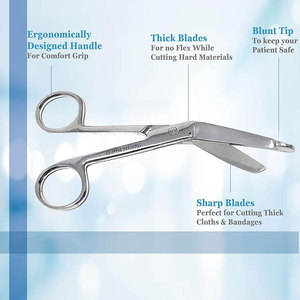 กรรไกรเย็บผ้า 4.5 นิ้ว คีมหนีบผ้า 5.5 นิ้ว ชุดเครื่องมือผ่าตัดแบบตรง สแตนเลสสตีล ใช้งานด้วยมือ ได้รับการรับรองมาตรฐาน CE ความปลอดภัยตามมาตรฐาน MOL - Product Image 5