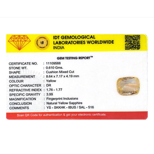 3.05 Carat Oval Cut Yellow Sapphire Loose Gemstone for Fine Jewelry - Product Image 4
