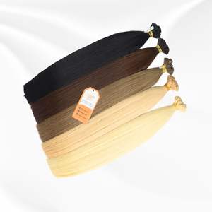 Extensions de cheveux à pointe plate alignées sur les cuticules Remy à double tirage à la kératine russe diverses couleurs soyeuses douces cheveux humains bruts vietnamiens - Product Image 3