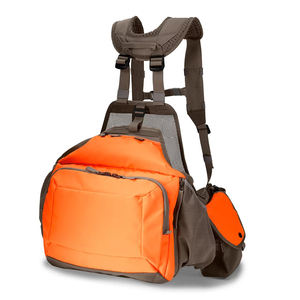 Gilet de chasse Upland avec sangles réglables, poche pour cartouches, orange fluo, confortable - Product Image 1