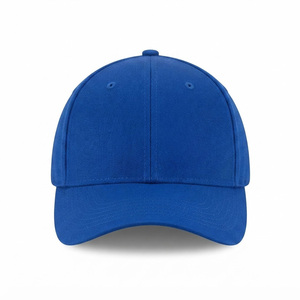 Blue 6-Panel Snapback Baseball <b>Cap</b> Unisex Fitted Adjustable 100% Cotton Twill Solid Color Casual Adult <b>Hat</b> Size 58-60CM - Product Image 1