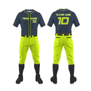 Ensembles d'uniformes de baseball sublimés sur mesure, tissu 100% polyester, vêtements de sport de haute qualité, respirants, antibactériens, logo personnalisé - Product Image 3