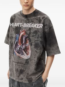 T-shirt décontracté pour homme à col rond et manches courtes avec imprimé d'art abstrait, coupe ample, 100% coton, tissu jersey écologique, streetwear - Product Image 2