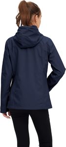 <b>Pink</b> Hooded Windbreaker <b>Jacket</b> Unisex <b>Waterproof</b> Sporty Zipper Closure Solid Color Regular Fit Winter Outdoor Wear - Product Image 6