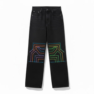 Service OEM de jeans en denim baggy pour femmes, style décontracté et ample pour un usage quotidien et pour les marques de mode. - Product Image 1