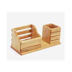Support à stylos en bois pour bureau, organiseur de bureau artisanal pour stylos, crayons et fournitures de papeterie - Product Image 1