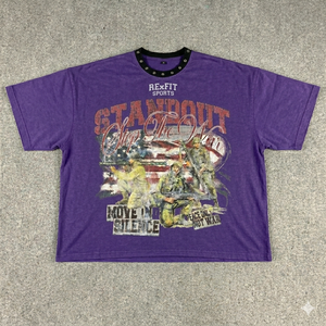 Camiseta Oversize de Algodón Pesado para Hombre Rexfit Sports, Estilo Urbano Personalizado, Corte Holgado, Proveedor de Camisetas Lisas - Product Image 1