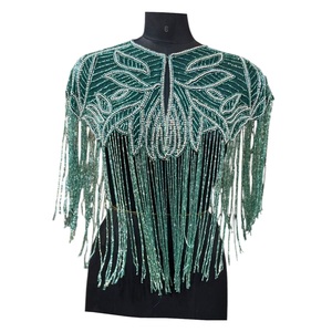 Cape en dentelle à sequins perlés 2026 avec tissu 100 % coton et acier inoxydable aux meilleurs prix d'Inde - Product Image 1