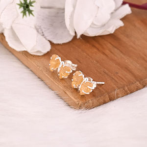 Amazing 925 <b>Sterling</b> <b>Silver</b> Tourmaline <b>Stud</b> <b>Silver</b> Earrings For Women Handmade Designer <b>Silver</b> Plated Earrings Jewelry - Product Image 4