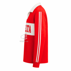 เดลต้า |   ซิกมา |   เสื้อโปโลรักบี้แขนยาวสำหรับผู้หญิง Theta Sorority สีแดงขาว ปักลาย คอปก เสื้อผ้าสไตล์กรีก - Product Image 2
