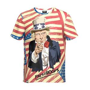 เสื้อยืดคอกลมสีดำขาวลายพิมพ์ตัวอักษรสไตล์สตรีทแขนสั้นทรงปกติผ้าคอตตอนเจอร์ซีย์สำหรับผู้ชาย - Product Image 2
