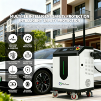 Chargeur portable Evcharger 80 kW 480 V AC, chargeur rapide DC portable pour véhicules électriques, station de recharge pour voitures électriques, niveau de protection IP54