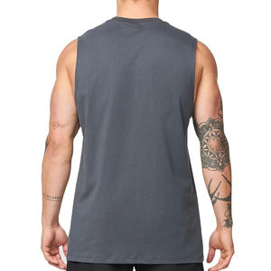 Camiseta sin Mangas para Hombre, Tejido de Algodón, Ecológica, Transpirable, de Secado Rápido, para Gimnasio, Entrenamiento, Fitness, Ropa Deportiva, Estilo Urbano - Product Image 3