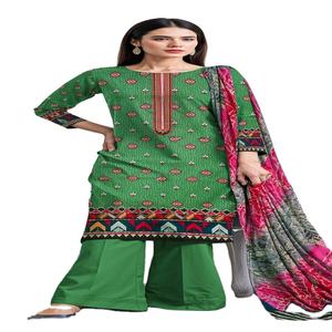 AMFAHH Vestidos de Verano para Mujer Estilo Pakistaní, Trajes Salwar Kameez de Algodón/Lawn de Faisalabad, Ropa Bordada para Mujer Estilo Indio - Product Image 1