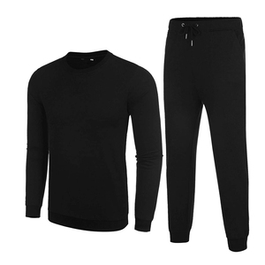 Conjunto de Sudadera de Dos Piezas Personalizado para Hombre, Transpirable, de Poliéster/Algodón, Ropa Deportiva de Invierno, Logotipo Delantero/Trasero, OEM - Product Image 2
