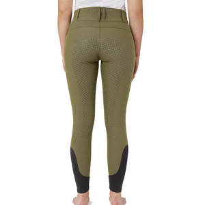 กางเกงขี่ม้าผู้หญิงเอวสูง กระเป๋าซิปด้านหน้า ทรงสกินนี่ กระชับรูปร่าง ซับเหงื่อ ผลิตจากผ้าสแปนเด็กซ์/ไนลอน - Product Image 2