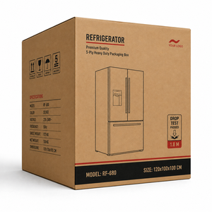Boîte d'emballage robuste de qualité supérieure à 5 couches pour réfrigérateur - Product Image 1