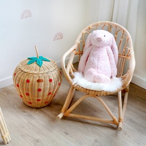 Silla reclinable de ratán para bebés y niños pequeños, asiento mecedor de la más alta calidad, sillas mecedoras de caña natural. - Product Image 6