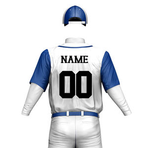 High Quality Breathable 100% Polyester Unisex <b>Baseball</b> Uniform Set Wholesale Customized Uniform Logo - Product Image 5