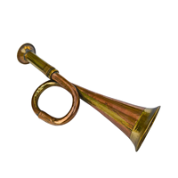 Modern Handcrafted Brass Copper Bugle Musical Instrument Decorative Showpiece Carved Engraved High Quality European Customizable