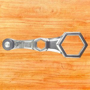 Llave de trinquete reversible 72T 4 en 1 con disco y botón pulsador - Product Image 1