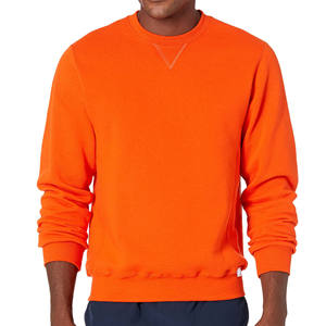 Sweat-shirt à col rond pour homme, 100% coton molletonné, pull décontracté streetwear, sweat-shirt épais uni, logo personnalisé - Product Image 1